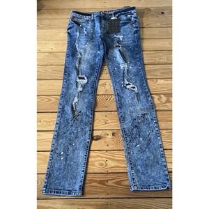 NWT Rutherford Flex Skinny Fit Jeans Size 32x33 Men’s Blue Ripped